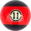 Aramith BLACK Replacement Ball – #11 | Golden Break Billiards